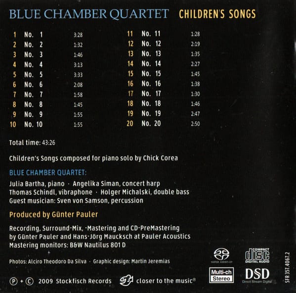 Blue Chamber Quartet – Children's Songs - Bild 2